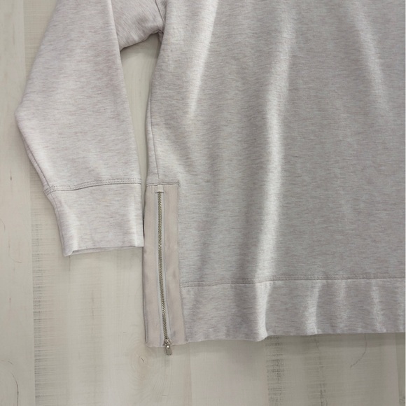 HAVEN cowl pullover sweater oatmeal tan XL lounge soft tencel lyocell - Picture 2 of 6